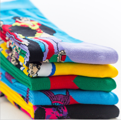 Professional  High quality   Design Happy Custom Colorful Jacquard Sox Design Socks Funny Socks Happy Man Socks
