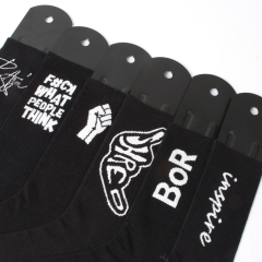 2025 Solid Color Breathable Wholesale High Quality Compression Logo Print Ankle Female Quick Dry Sports Socks for Women