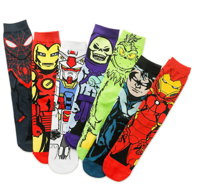 HJ 2025 Best-Selling Professional Design Happy Custom Colorful Jacquard Sox Design Socks Funny Socks Happy Man Socks