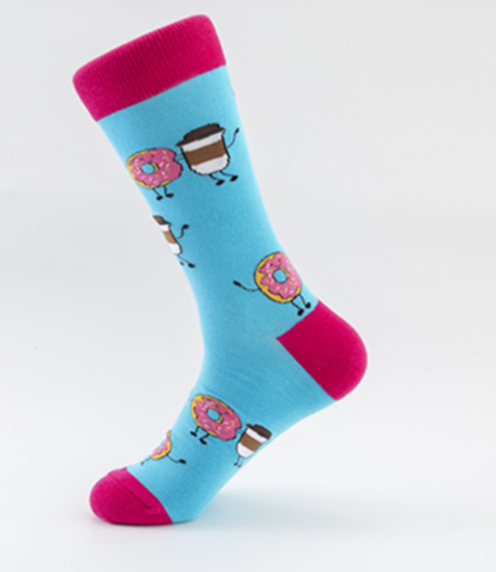 HJ  High quality   Professional Design Happy Custom Colorful Jacquard Sox Design Socks Funny Socks Happy Man Socks
