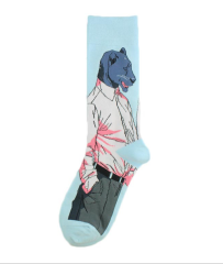 Custom High quality Design Happy  Colorful Jacquard Sox Design Socks Funny Socks Happy Man Socks