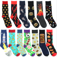 High quality Design Happy  Colorful Jacquard Sox Design Socks Funny Socks Happy Man Socks
