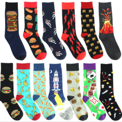 High quality Design Happy  Colorful Jacquard Sox Design Socks Funny Socks Happy Man Socks