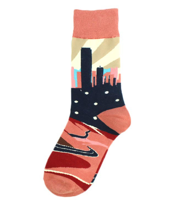 HJ High quality Design Happy  Colorful Jacquard Sox Design Socks Funny Socks Happy Man Socks