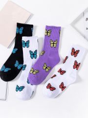 Wicking Sweat Breathable Socks Charming Love Strawberry Women Summer Winter Crew Socks