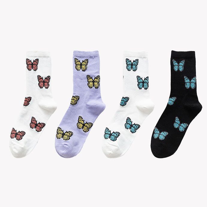 Wicking Sweat Breathable Socks Charming Love Strawberry Women Summer Winter Crew Socks