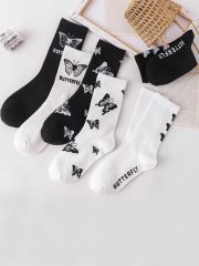 Wholesale Popular Solid Color Hip Hop Street Fashion Pure Colors Sports Letter Logo Jacquard Cotton Socks