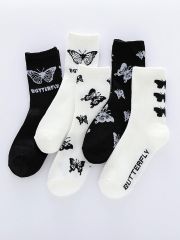 Wholesale Popular Solid Color Hip Hop Street Fashion Pure Colors Sports Letter Logo Jacquard Cotton Socks