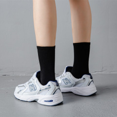 Wholesale Popular Solid Color Hip Hop Street Fashion Pure Colors Sports Letter Logo Jacquard Cotton Socks