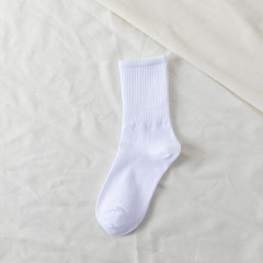 Wholesale Popular Solid Color Hip Hop Street Fashion Pure Colors Sports Letter Logo Jacquard Cotton Socks