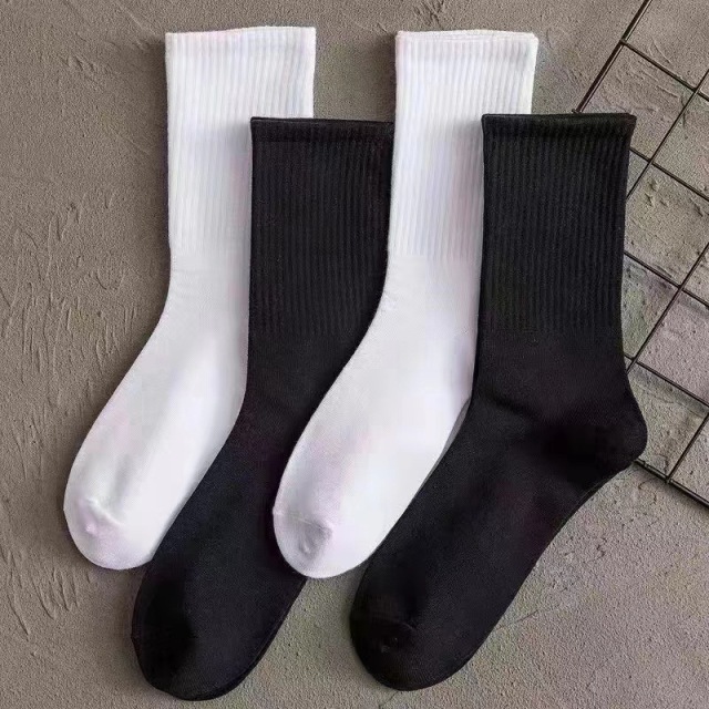 Wholesale Popular Solid Color Hip Hop Street Fashion Pure Colors Sports Letter Logo Jacquard Cotton Socks