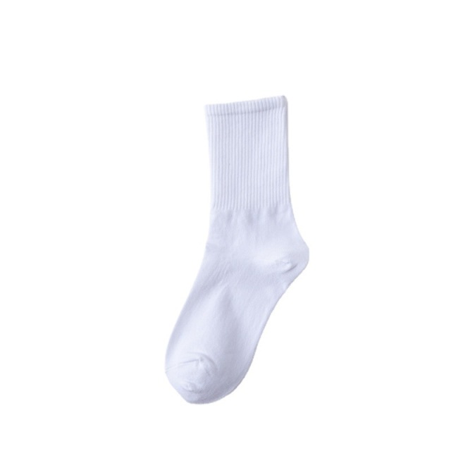 Wholesale Popular Solid Color Hip Hop Street Fashion Pure Colors Sports Letter Logo Jacquard Cotton Socks