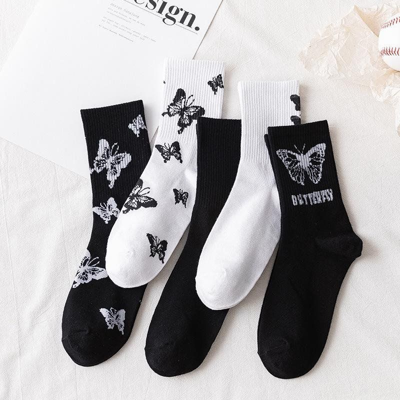 Wholesale Popular Solid Color Hip Hop Street Fashion Pure Colors Sports Letter Logo Jacquard Cotton Socks