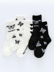 Wholesale Popular Solid Color Hip Hop Street Fashion Pure Colors Sports Letter Logo Jacquard Cotton Socks