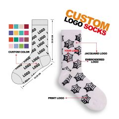 Wholesale OEM Designer Custom Design Colorful Business Crew Socks Custom Bamboo Cotton Black Funny Sock Men