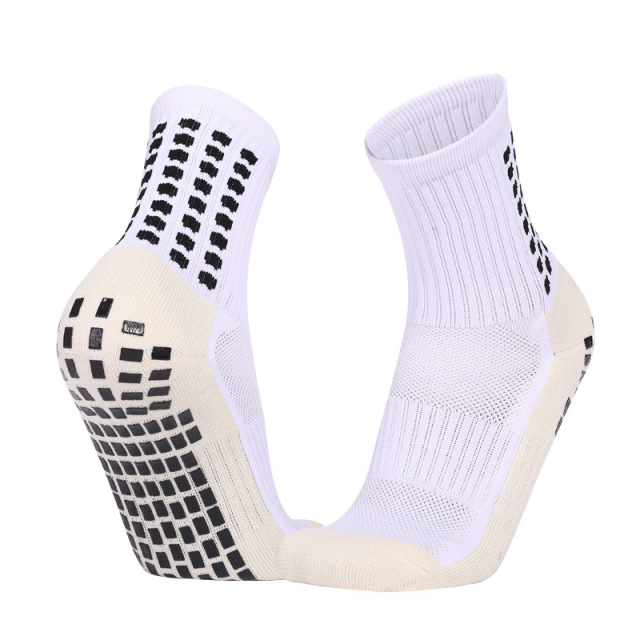 New Arrival Wholesale Indoor Terry Skate Yoga Socks Mid Calf Cotton Grip Anti Slip Pilates Socks for Unisex