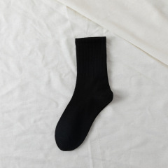 Wholesale Popular Solid Color Hip Hop Street Fashion Pure Colors Sports Letter Logo Jacquard Cotton Socks