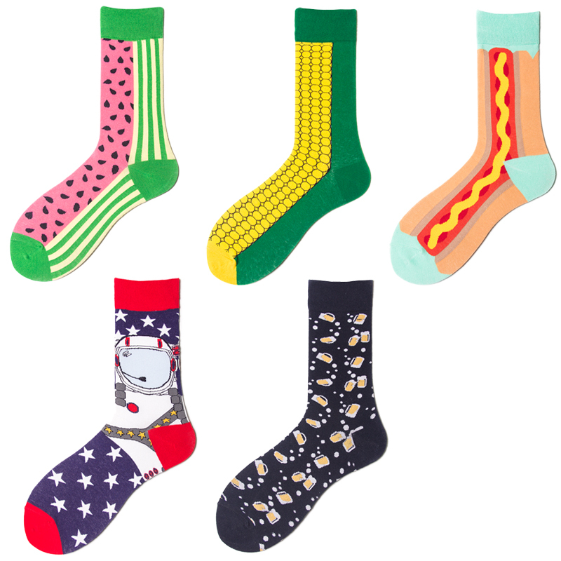 2026 High quality Design Happy  Colorful Jacquard Sox Design Socks Funny Socks Happy Man Socks