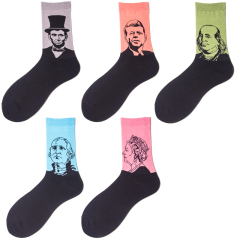 2026 High quality Design Happy  Colorful Jacquard Sox Design Socks Funny Socks Happy Man Socks