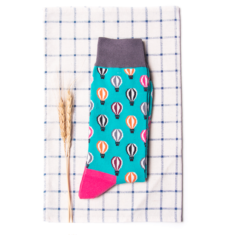 HJ High quality Design Happy  Colorful Jacquard Sox Design Socks Funny Socks Happy Man Socks