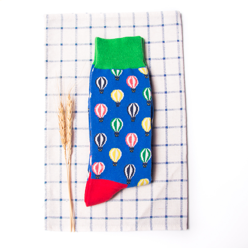 HJ High quality Design Happy  Colorful Jacquard Sox Design Socks Funny Socks Happy Man Socks