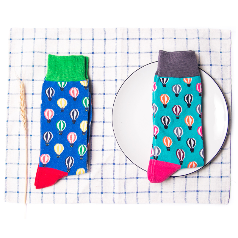 HJ High quality Design Happy  Colorful Jacquard Sox Design Socks Funny Socks Happy Man Socks
