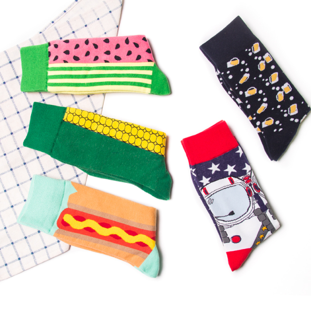 2026 High quality Design Happy  Colorful Jacquard Sox Design Socks Funny Socks Happy Man Socks