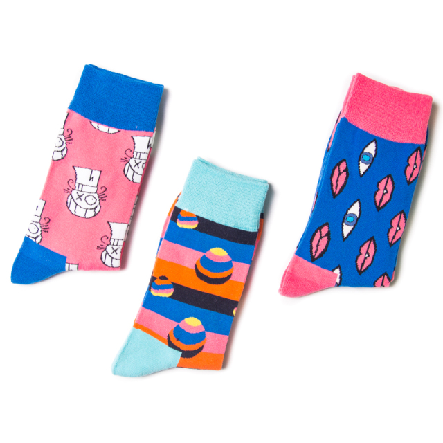 2026 High quality Design Happy  Colorful Jacquard Sox Design Socks Funny Socks Happy Man Socks
