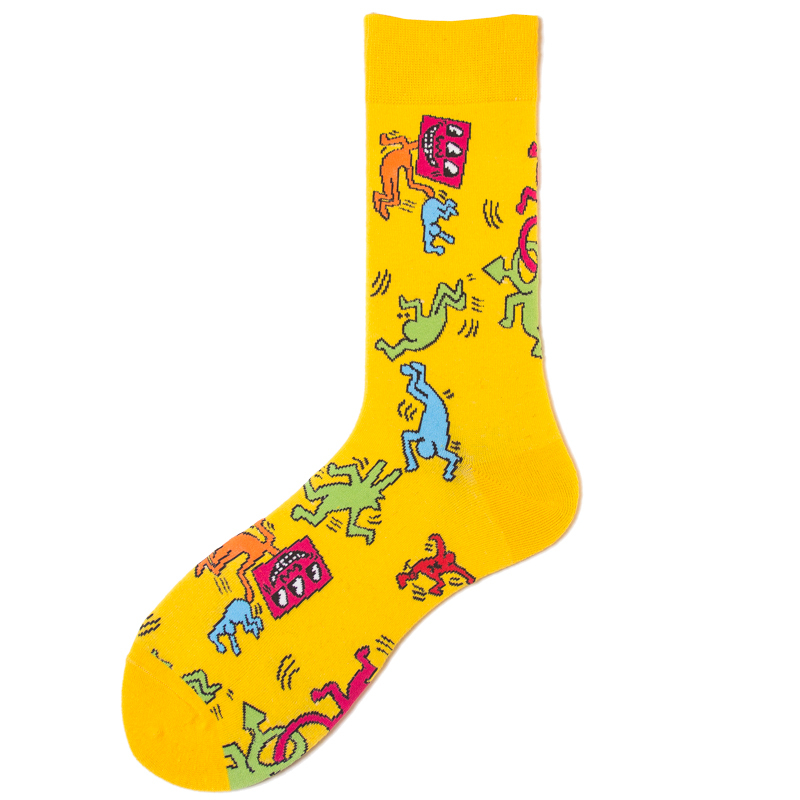 2026 High quality Design Happy  Colorful Jacquard Sox Design Socks Funny Socks Happy Man Socks