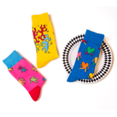 2026 High quality Design Happy  Colorful Jacquard Sox Design Socks Funny Socks Happy Man Socks