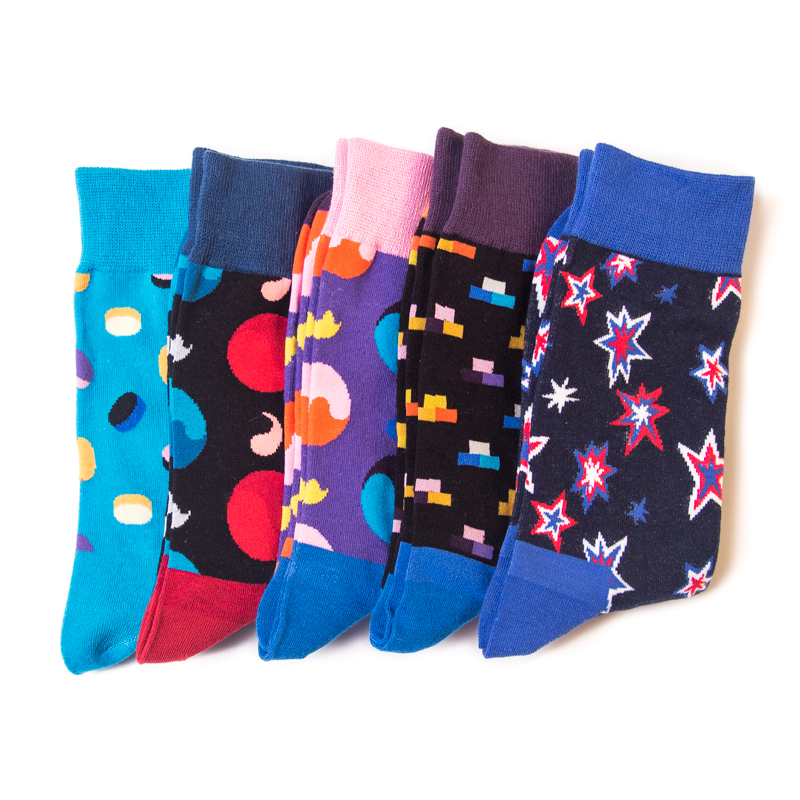 2026 High quality Design Happy  Colorful Jacquard Sox Design Socks Funny Socks Happy Man Socks