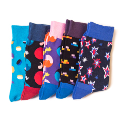 2026 High quality Design Happy  Colorful Jacquard Sox Design Socks Funny Socks Happy Man Socks
