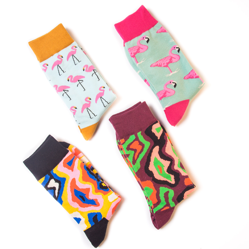 2026 High quality Design Happy  Colorful Jacquard Sox Design Socks Funny Socks Happy Man Socks