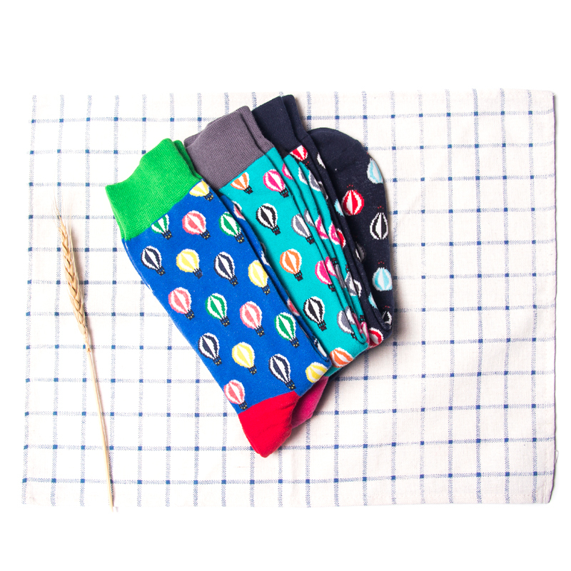 HJ High quality Design Happy  Colorful Jacquard Sox Design Socks Funny Socks Happy Man Socks