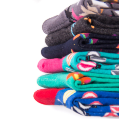 HJ High quality Design Happy  Colorful Jacquard Sox Design Socks Funny Socks Happy Man Socks
