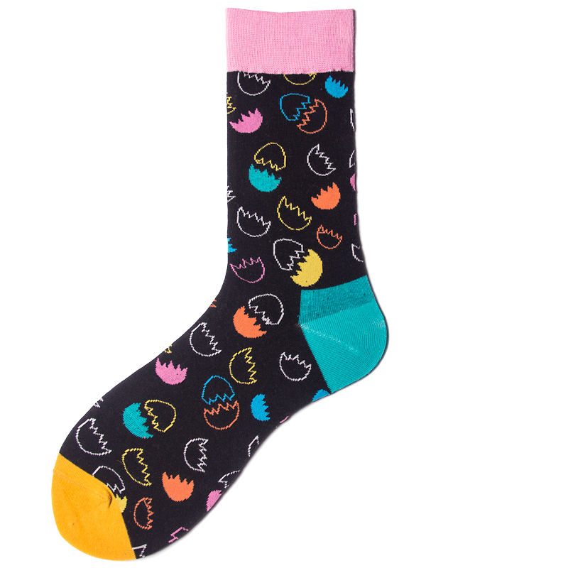 High quality Design Happy  Colorful Jacquard Sox Design Socks Funny Socks Happy Man Socks