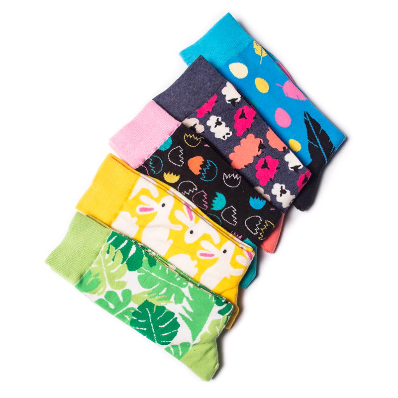High quality Design Happy  Colorful Jacquard Sox Design Socks Funny Socks Happy Man Socks