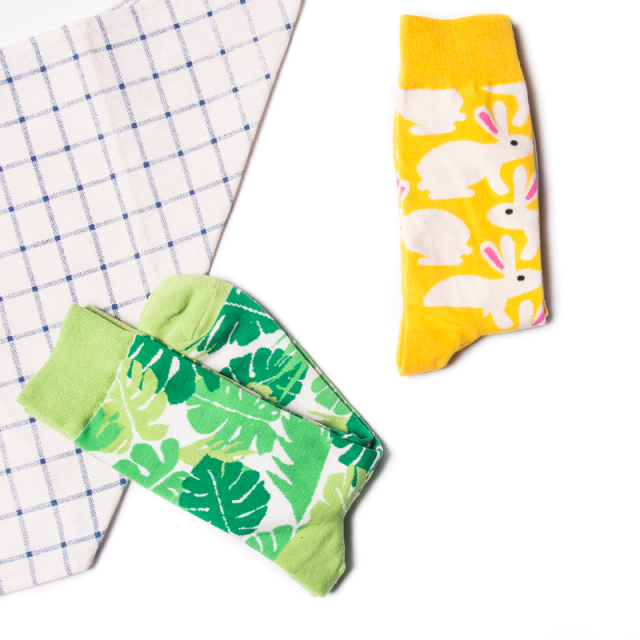 High quality Design Happy  Colorful Jacquard Sox Design Socks Funny Socks Happy Man Socks