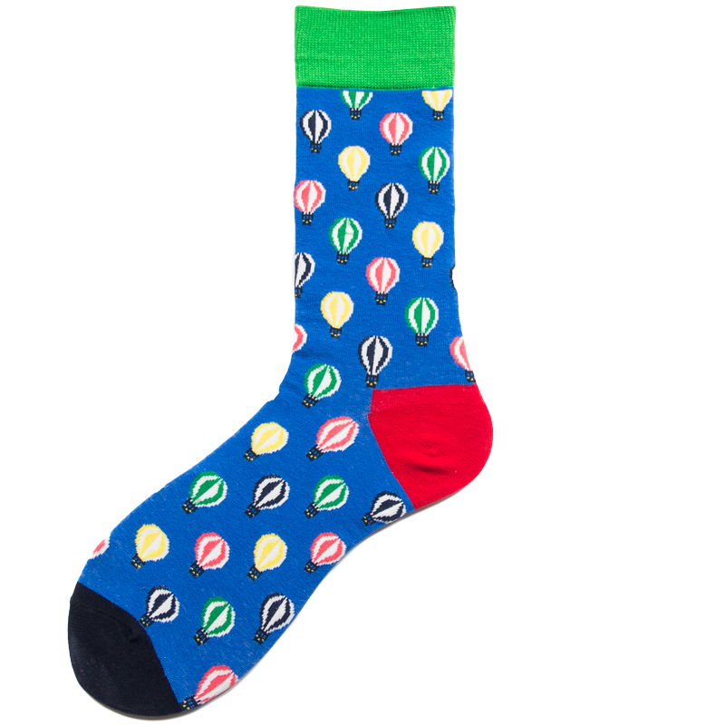 HJ High quality Design Happy  Colorful Jacquard Sox Design Socks Funny Socks Happy Man Socks