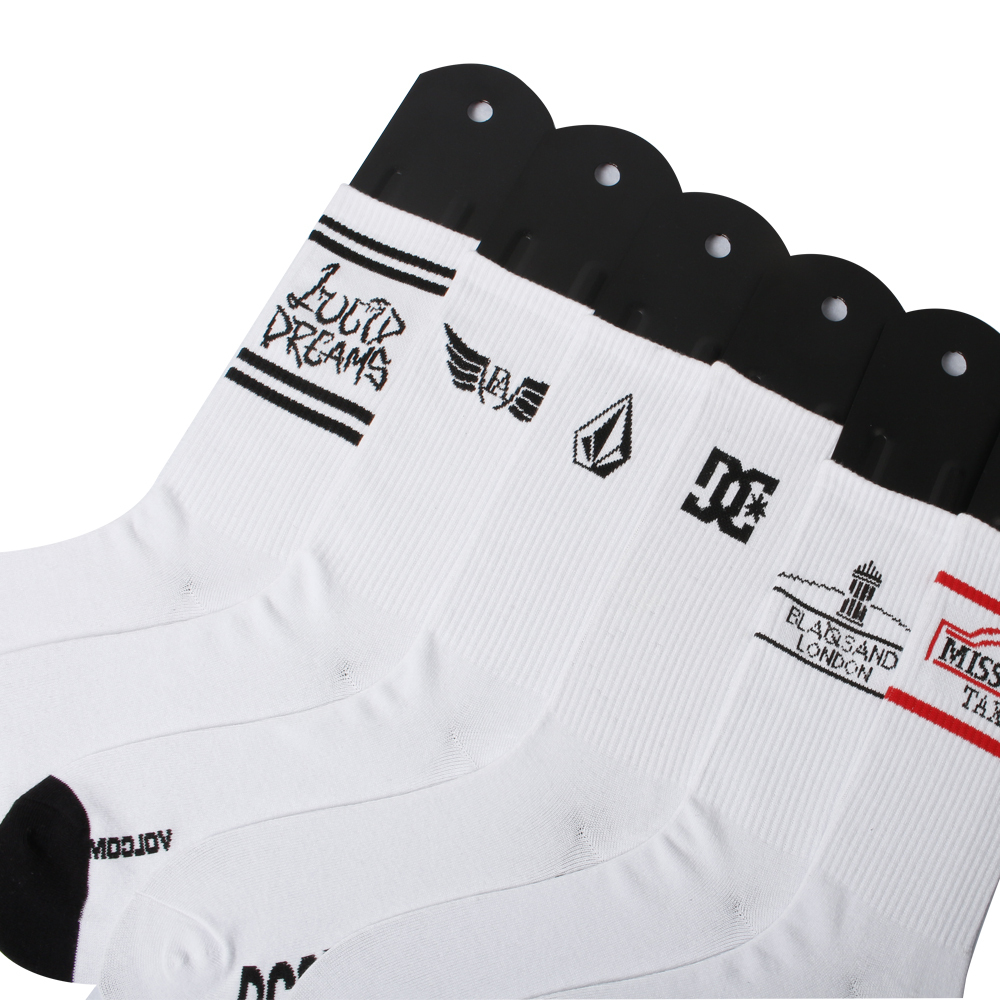 2026 Popular Solid Color Hip Hop Street Fashion Pure Colors Sports Letter Logo Jacquard Cotton Socks