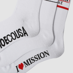 2026 Popular Solid Color Hip Hop Street Fashion Pure Colors Sports Letter Logo Jacquard Cotton Socks