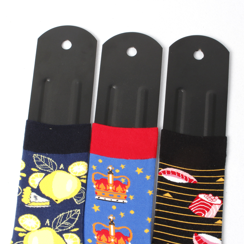 Popular Solid Color Hip Hop Street Fashion Pure Colors Sports Letter Logo Jacquard Cotton Socks happy socks