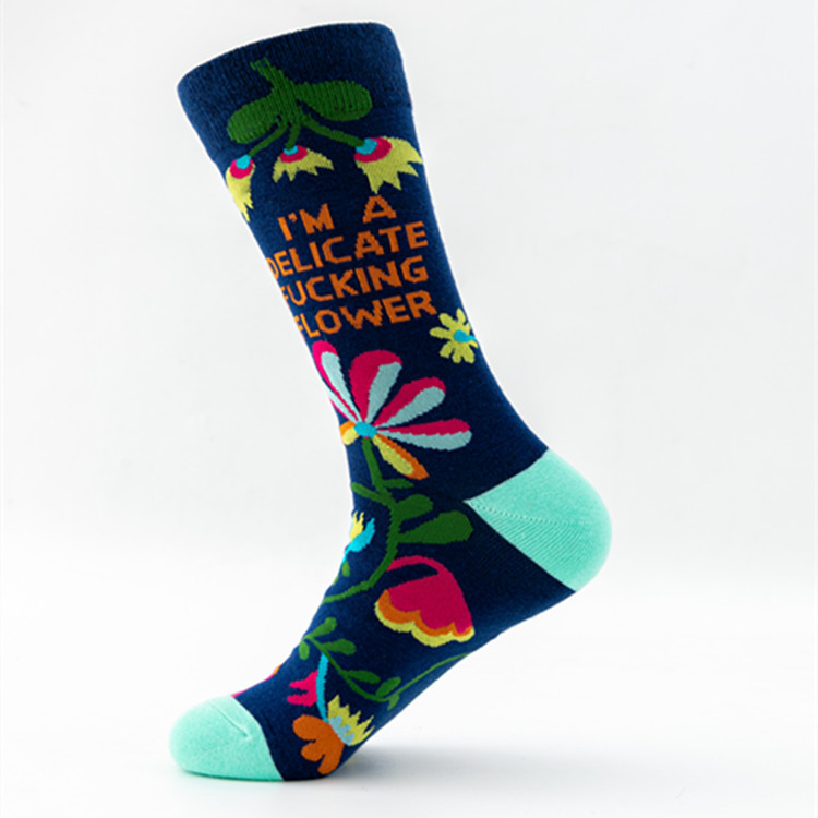 Design Happy  Colorful Jacquard Sox Design Socks Funny Socks Happy Man Socks 2026 High quality