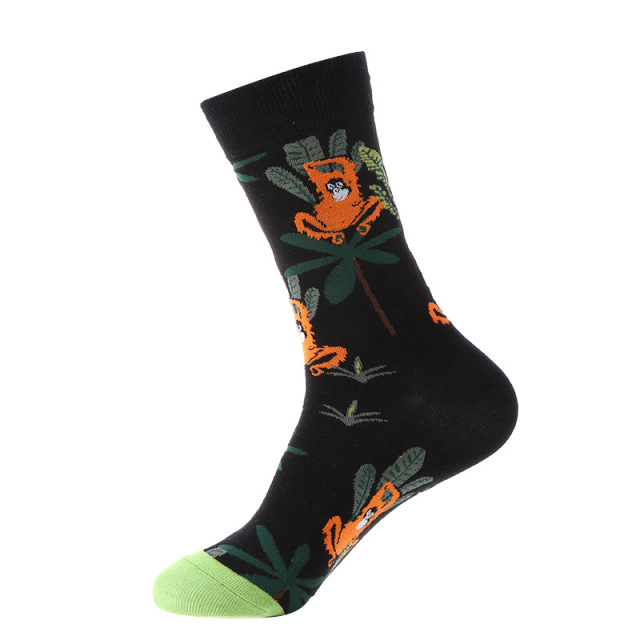 2026 new happy socks Solid Color Hip Hop Street Fashion Pure Colors Sports Letter Logo Jacquard Cotton Socks