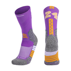 2026 New Arrival Wholesale Indoor Terry Skate Yoga Socks Mid Calf Cotton Grip Anti Slip Pilates Socks for Unisex