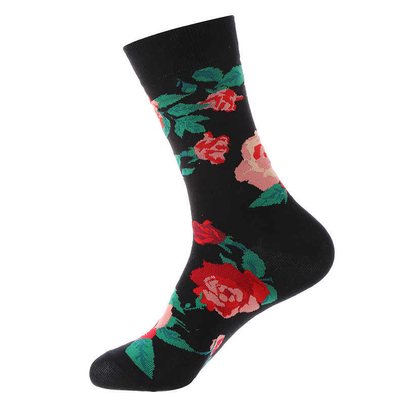 2026 new happy socks Solid Color Hip Hop Street Fashion Pure Colors Sports Letter Logo Jacquard Cotton Socks