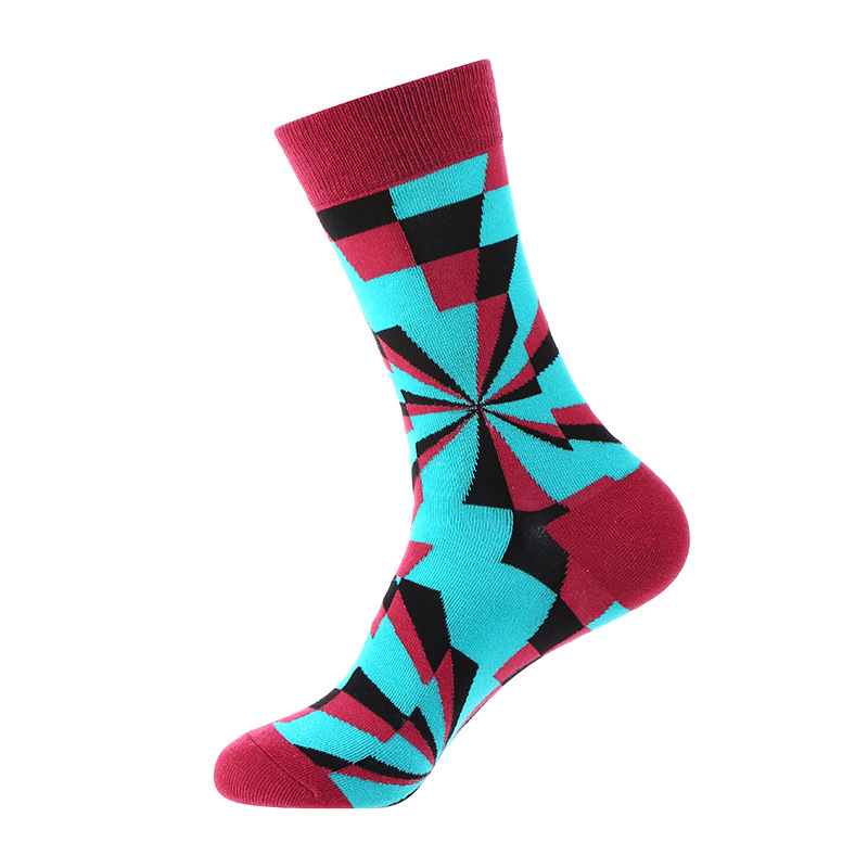 2026 new happy socks Solid Color Hip Hop Street Fashion Pure Colors Sports Letter Logo Jacquard Cotton Socks