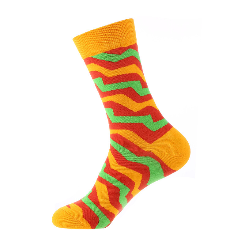 2026 new happy socks Solid Color Hip Hop Street Fashion Pure Colors Sports Letter Logo Jacquard Cotton Socks