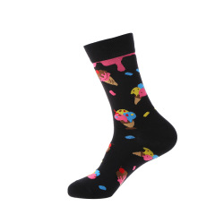 2026 new happy socks Solid Color Hip Hop Street Fashion Pure Colors Sports Letter Logo Jacquard Cotton Socks