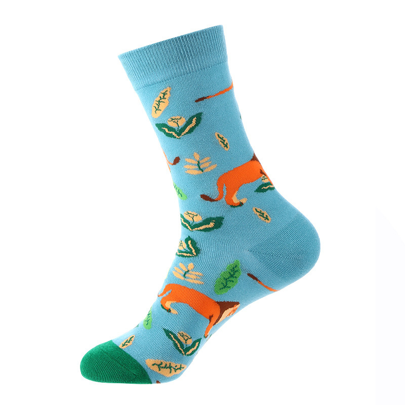 2026 new happy socks Solid Color Hip Hop Street Fashion Pure Colors Sports Letter Logo Jacquard Cotton Socks